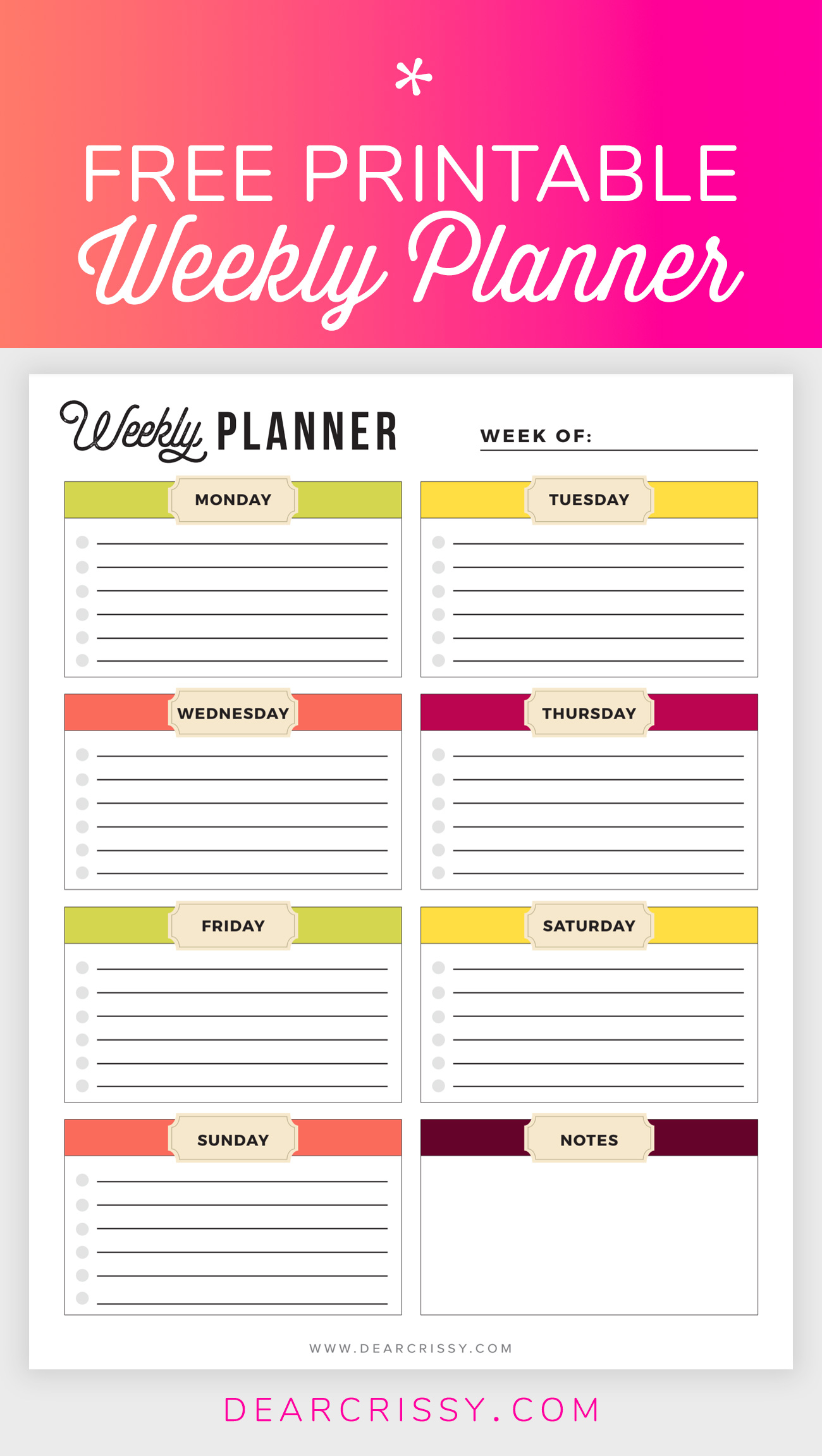 11 Free Printable Planners To Help Get Your Life Together