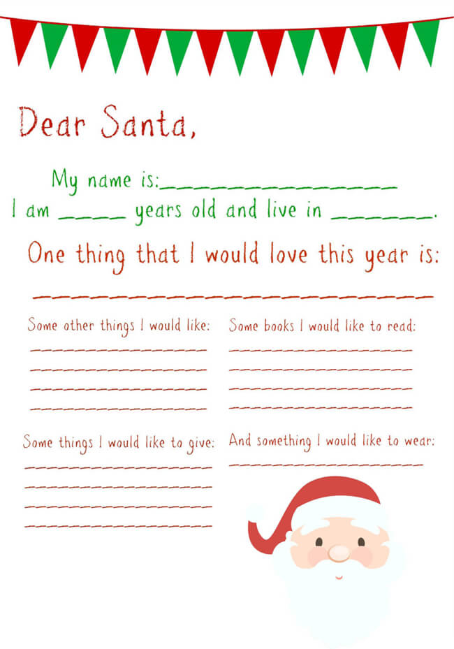 20 Free Letter To Santa Templates For Kids To Write Wishes
