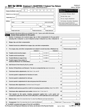 2018 Form IRS 941 Fill Online Printable Fillable Blank 