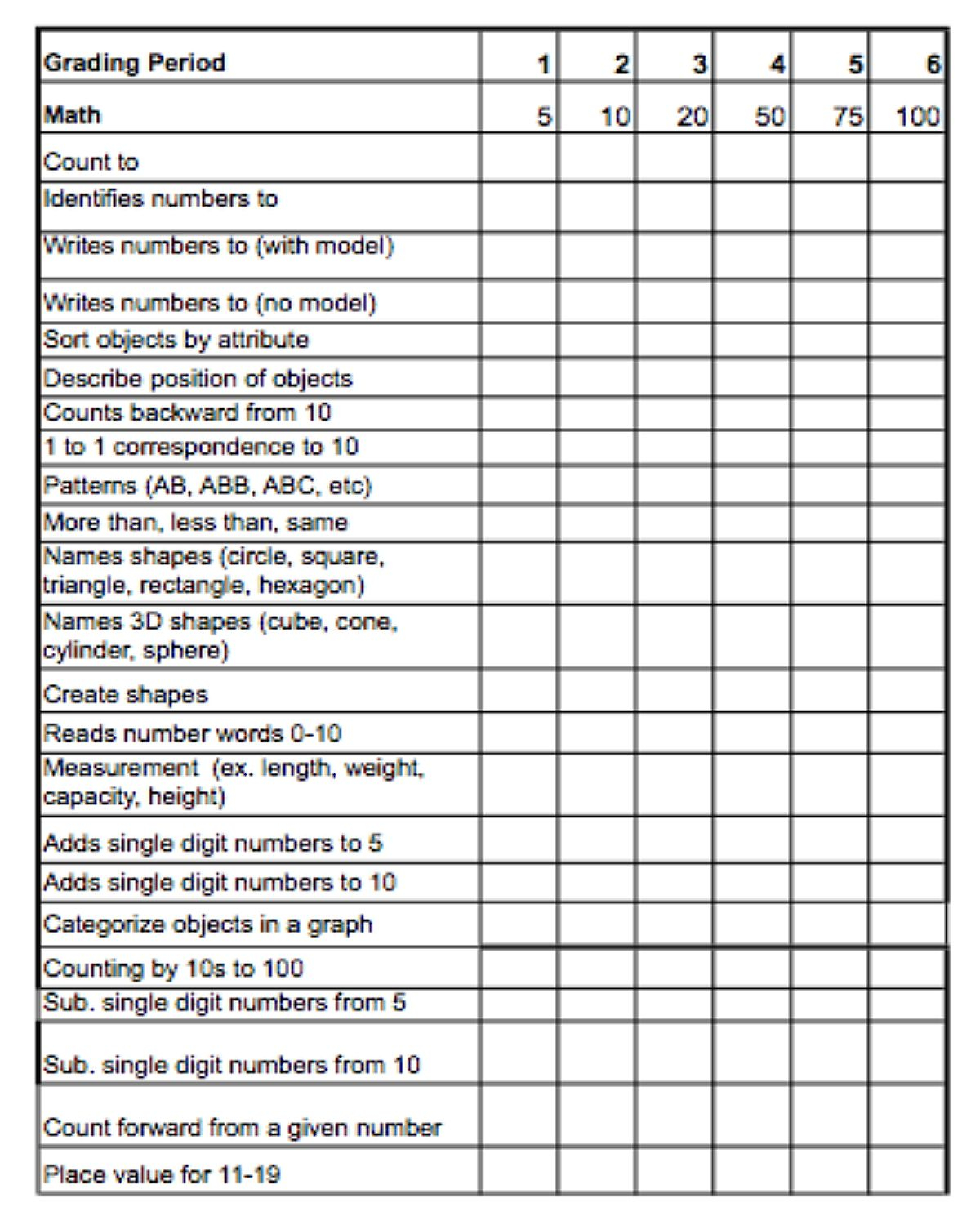 3 Page Kindergarten Assessment Teacher Girl Preschool 