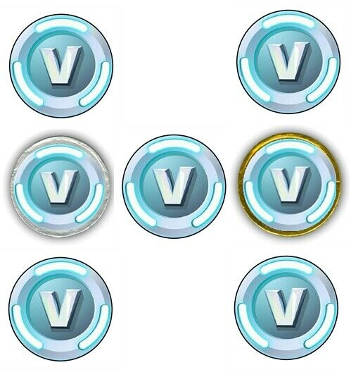 30 Fortnite V Bucks 1 5 Round Labels Sticker For Cupcake 
