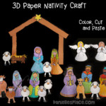 3D Nativity Scene Craft Printable Craft Patterns