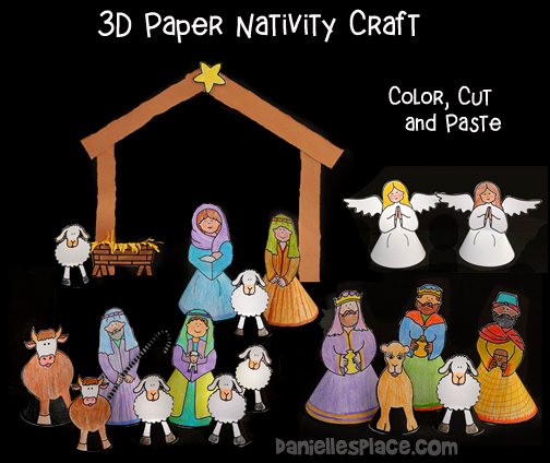 3D Nativity Scene Craft Printable Craft Patterns