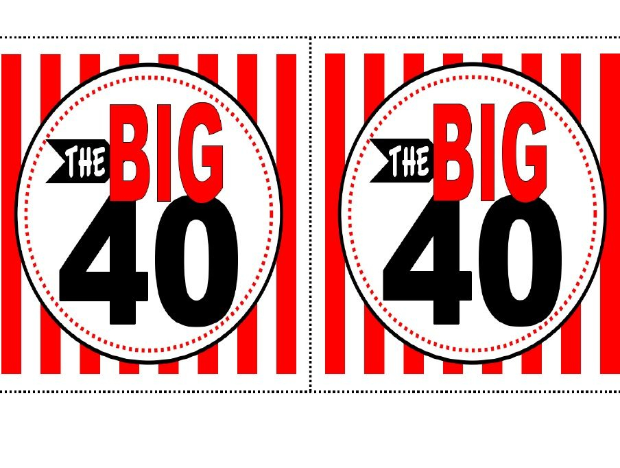 40th Birthday Free Printable 40th Birthday Banner 40th 