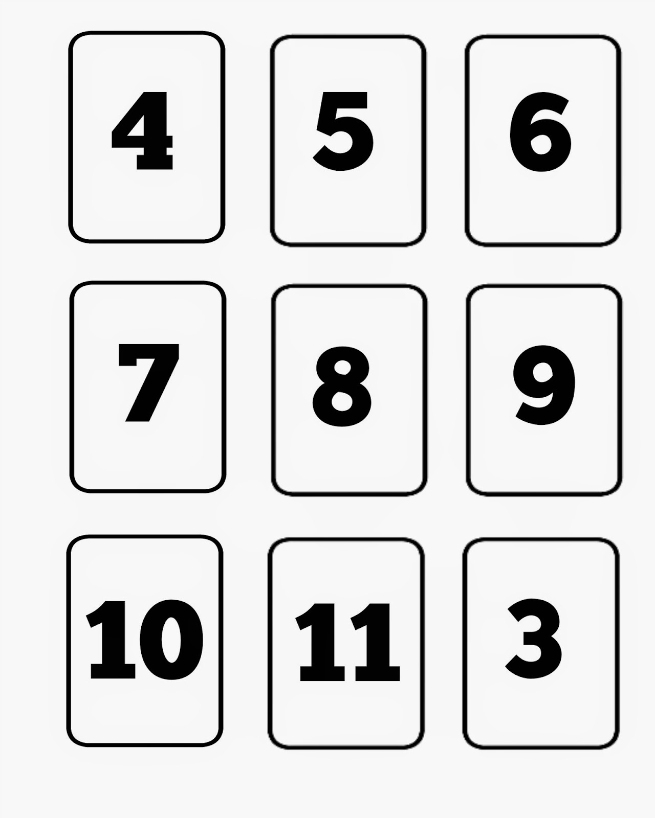 46 Attractive Number Flash Cards KittyBabyLove