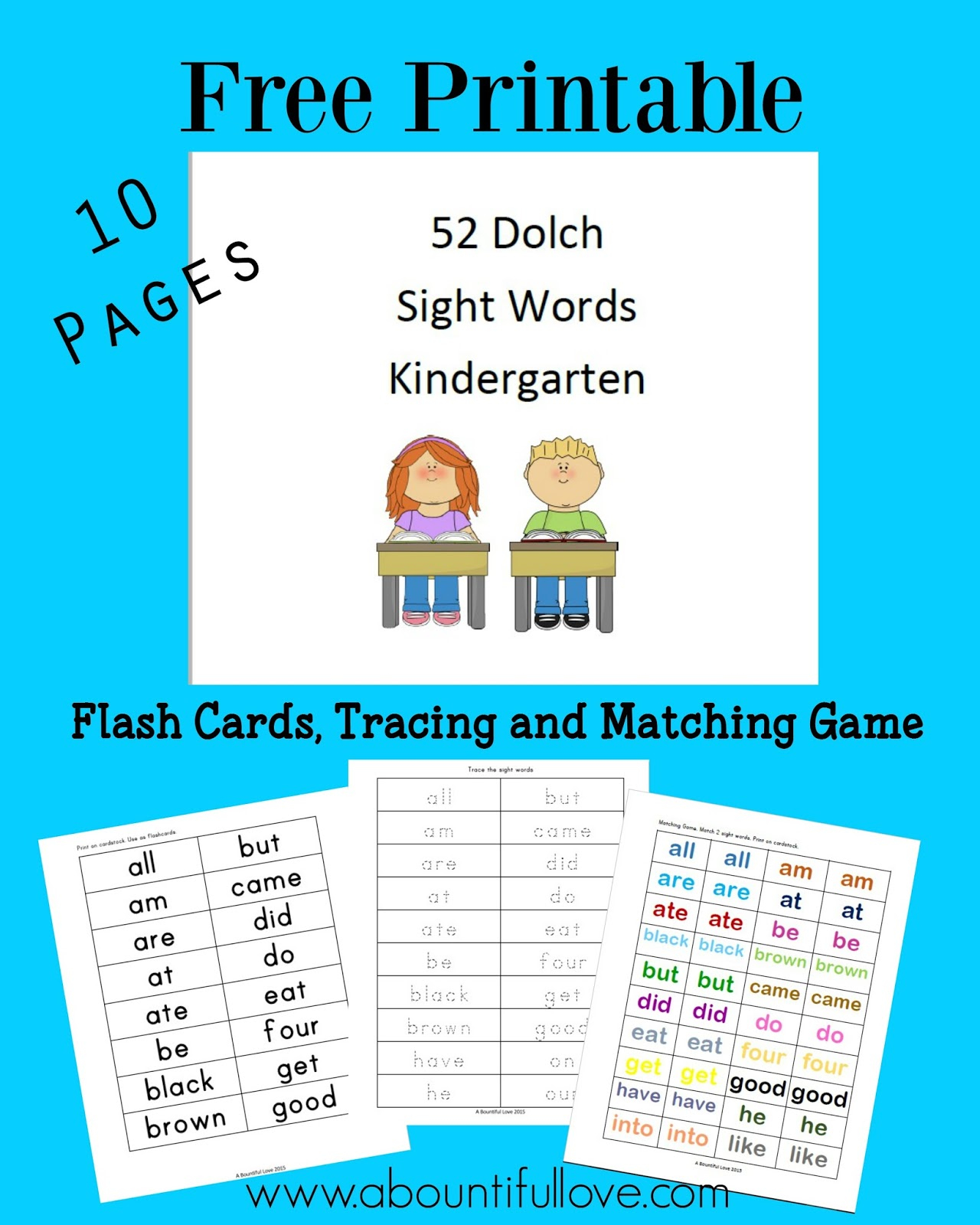 46 Dolch Sight Words For Second Grade A Bountiful Love