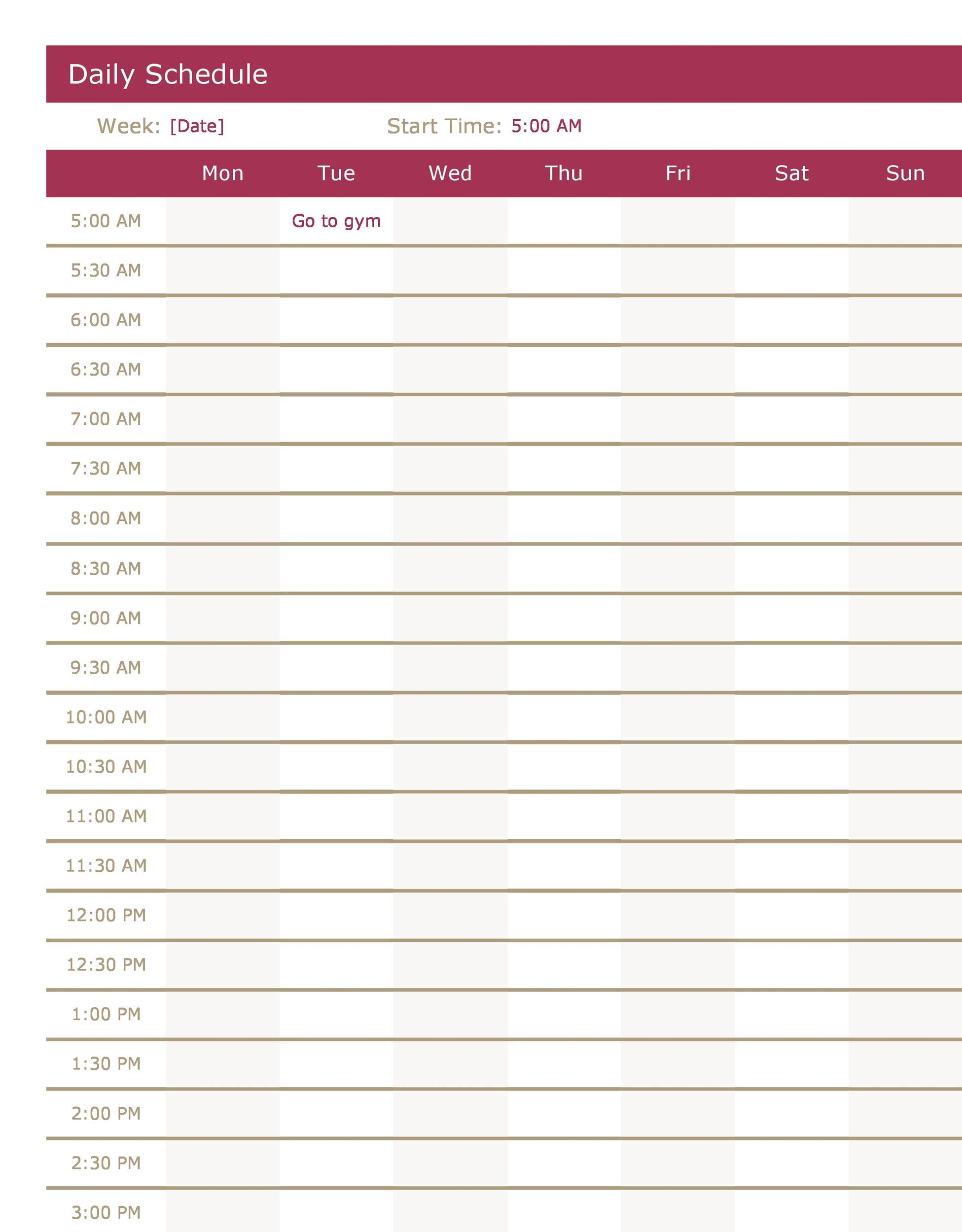 47 Printable Daily Planner Templates FREE In Word Excel PDF 