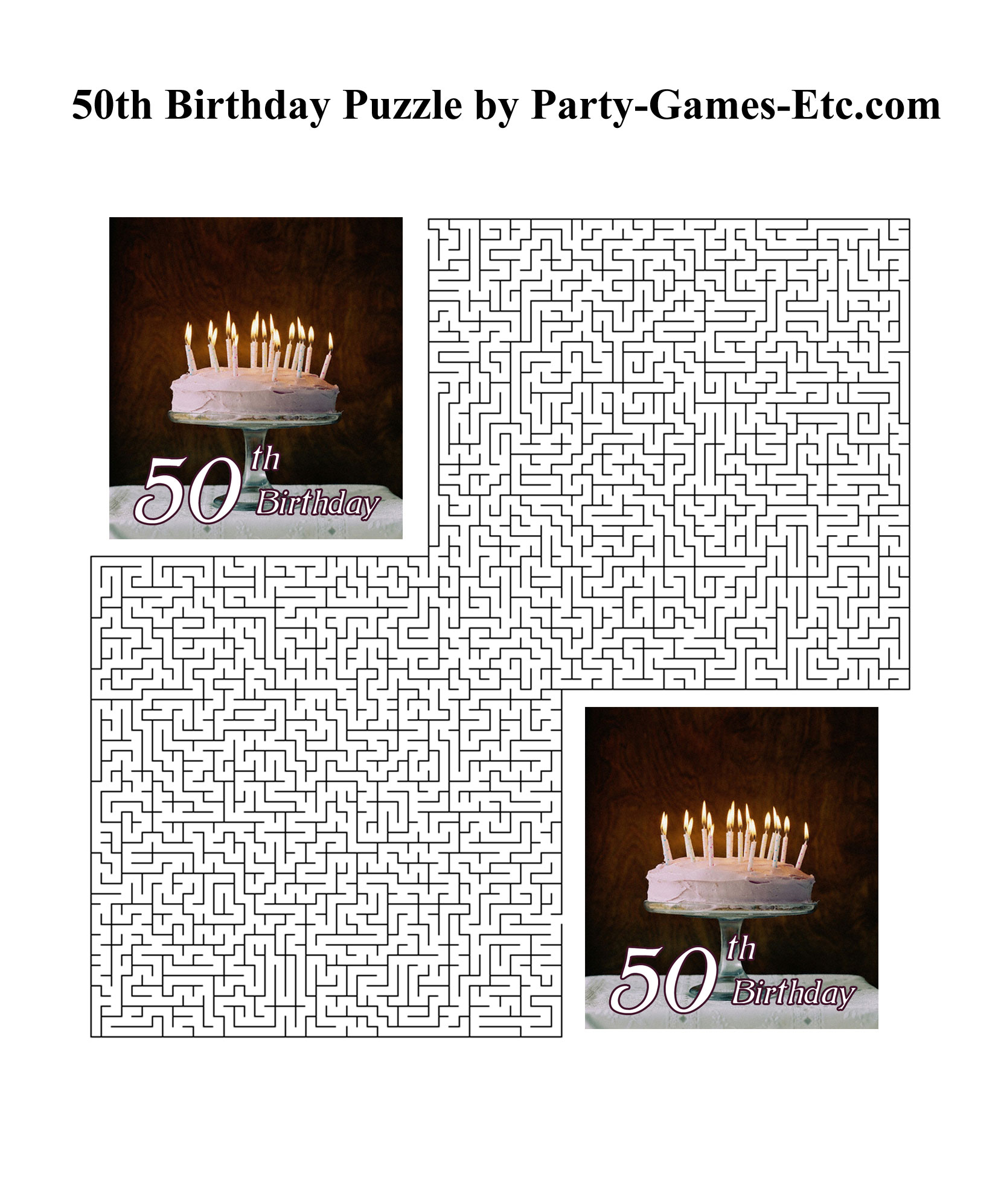 50th Birthday Party Games Free Printable Games And 