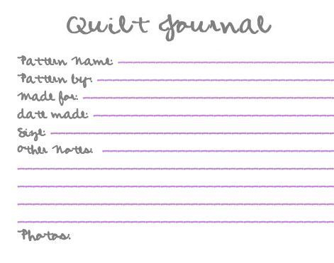 6 Best Images Of Printable Quilt Journal Pages Free 