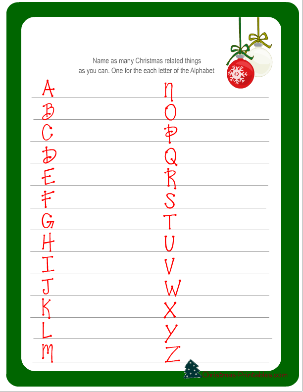 7 Free Printable Christmas Games