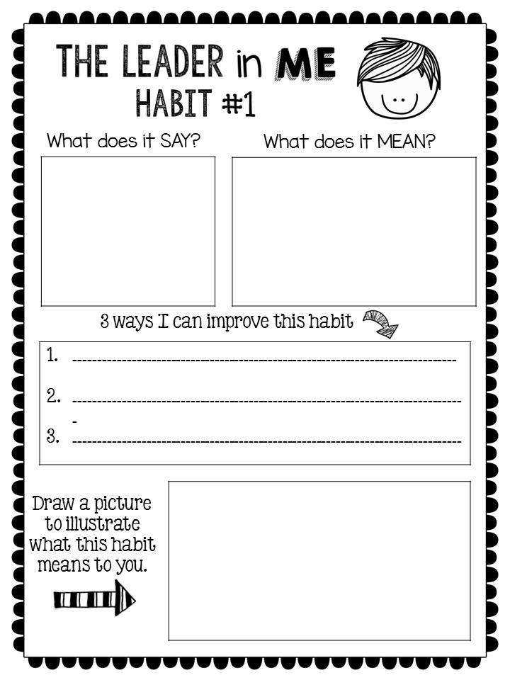 7 Habits Of Highly Effective Teens Worksheets 