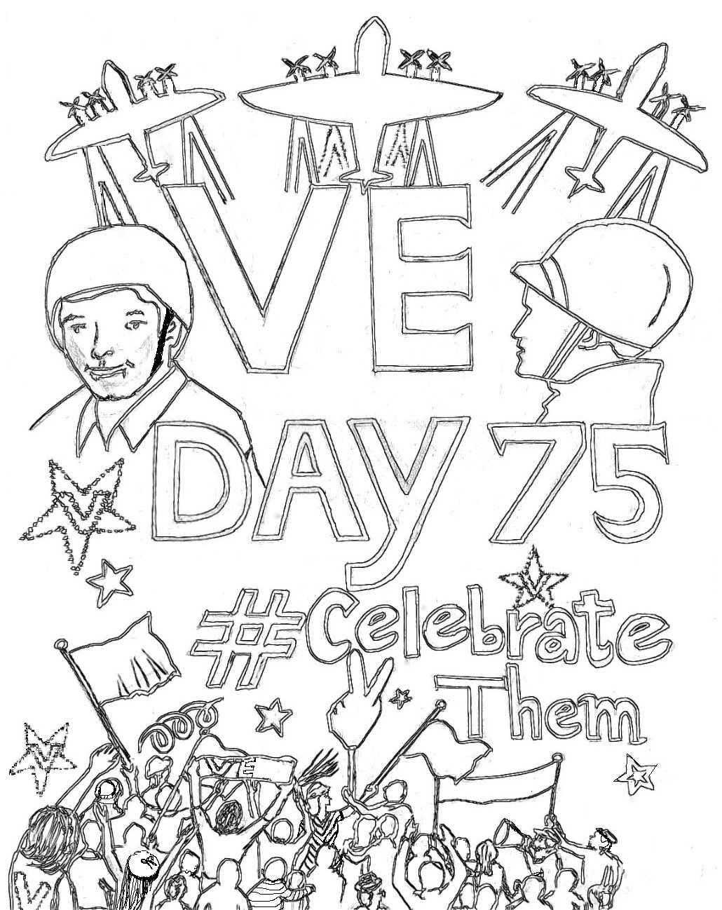 75th Anniversary Of VE Day Coloring Posters CelebrateThem 