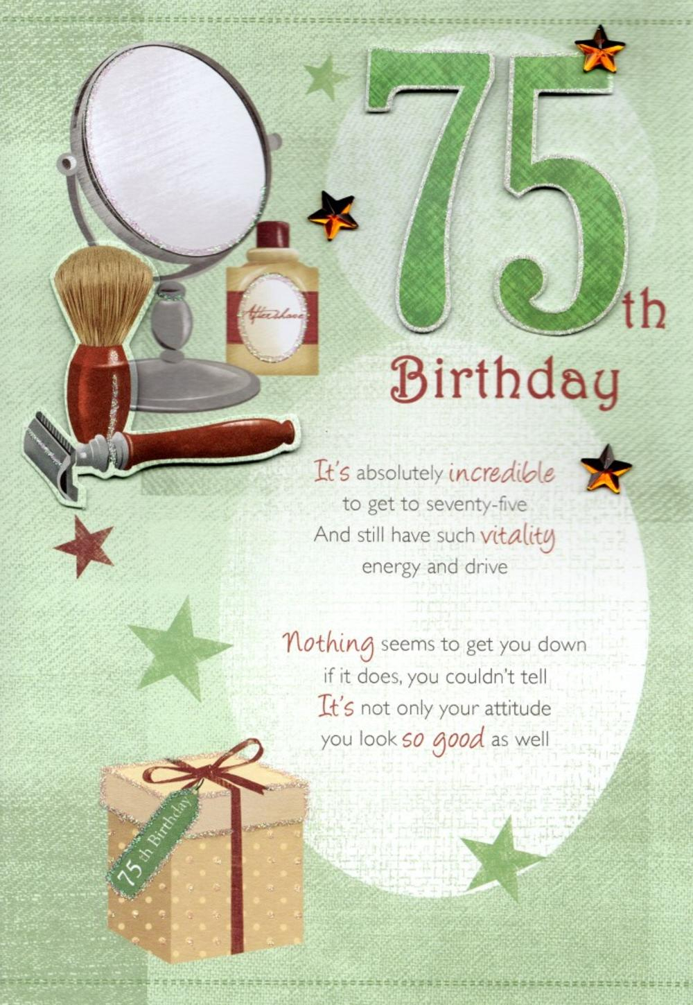 75th Happy Birthday Greeting Card Cards Love Kates