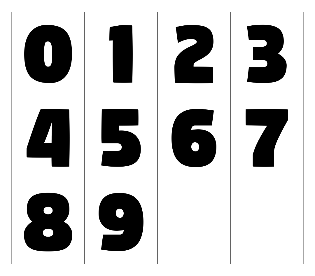 8 Best Images Of Large Printable Numbers 0 9 Free 