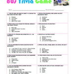 80s Trivia Game Free Printable AllFreePrintable