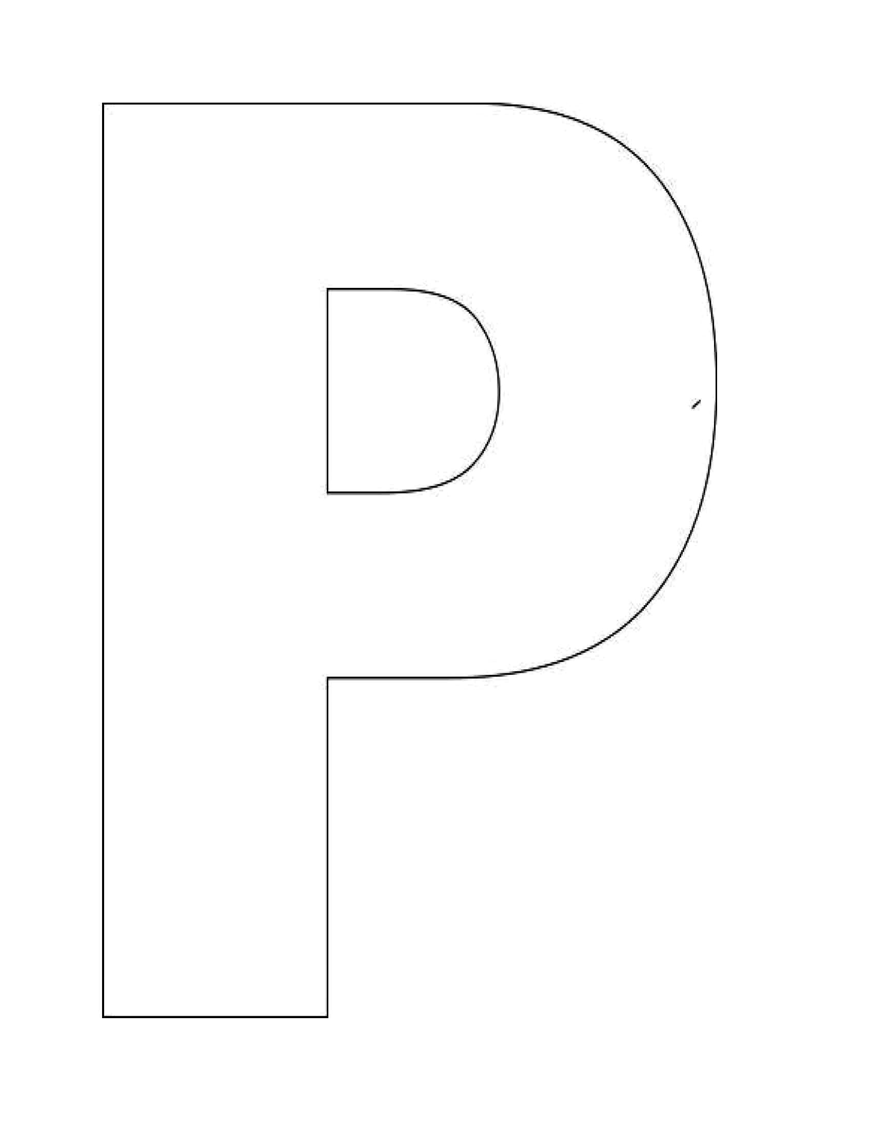 Alphabet Letter P Template For Kids Preschool Letters 