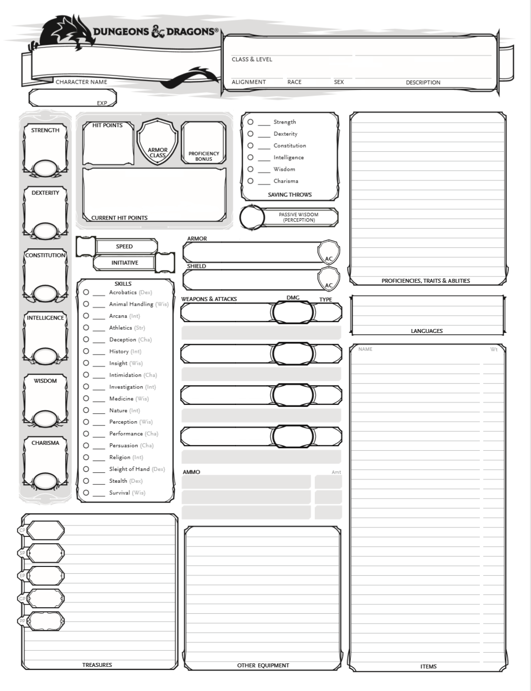  art I Remade The 5e Character Sheet Because Coming From 