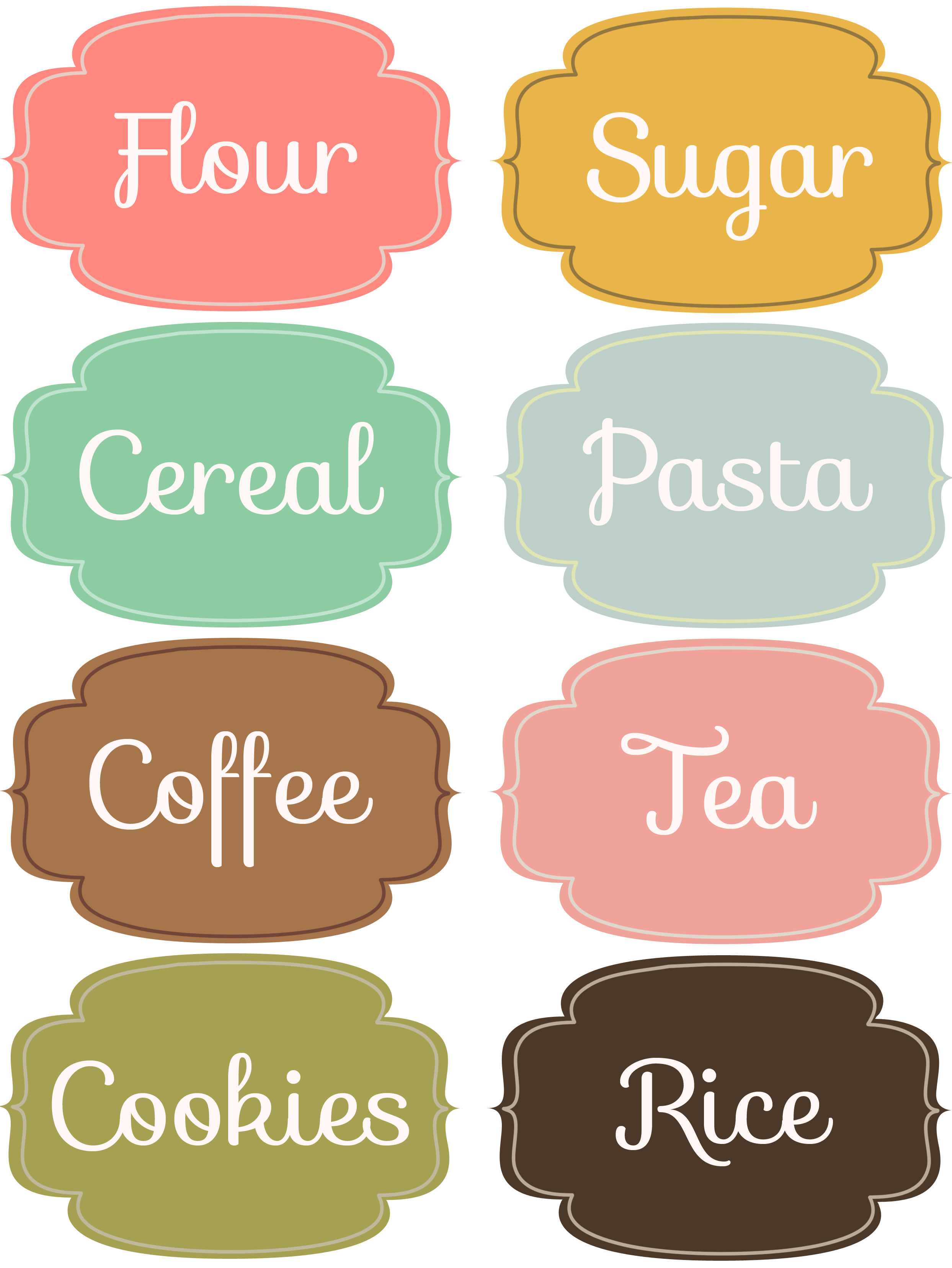 Awesome Kitchen Label Set 1 My Favorite Free Printables