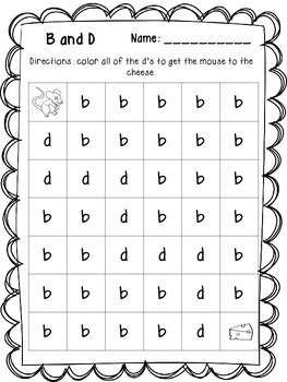 B And D Confusion Printables By Klever Kiddos Teachers 