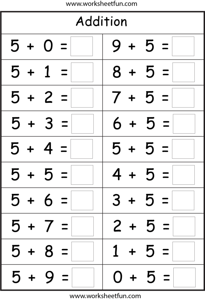 Basic Addition Facts 8 Worksheets FREE Printable