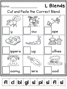Beginning Blends Worksheets L Blends Worksheets By 