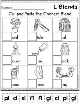 Beginning Blends Worksheets L R S Blend Worksheets BUNDLE 