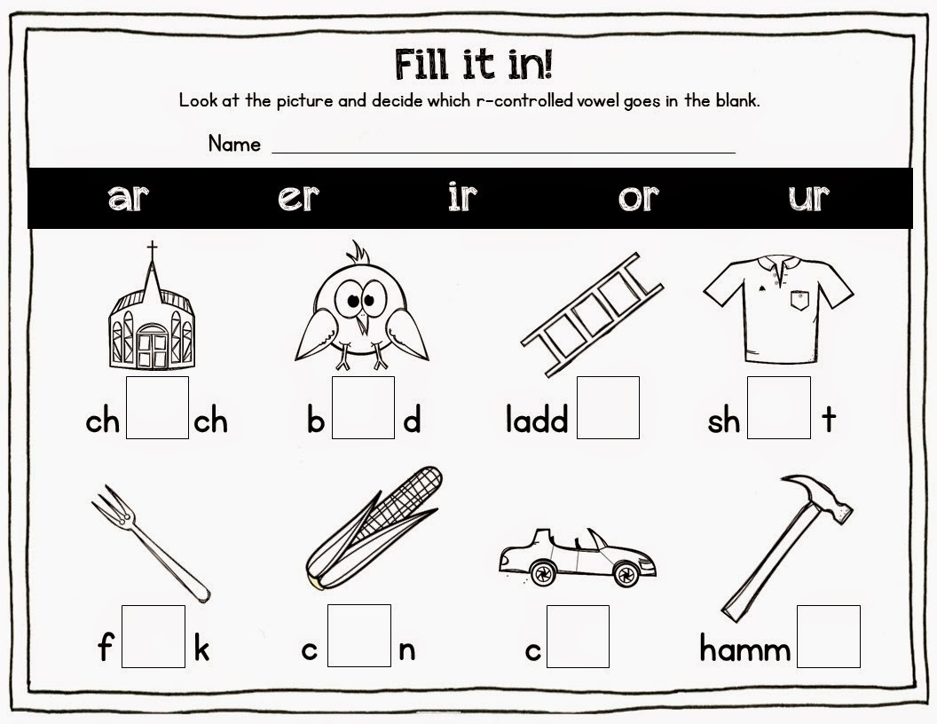 Blog Hoppin Free R Controlled Vowel Activities 