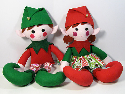 Christmas Elf Doll Sewing Pattern Is Done Funky 