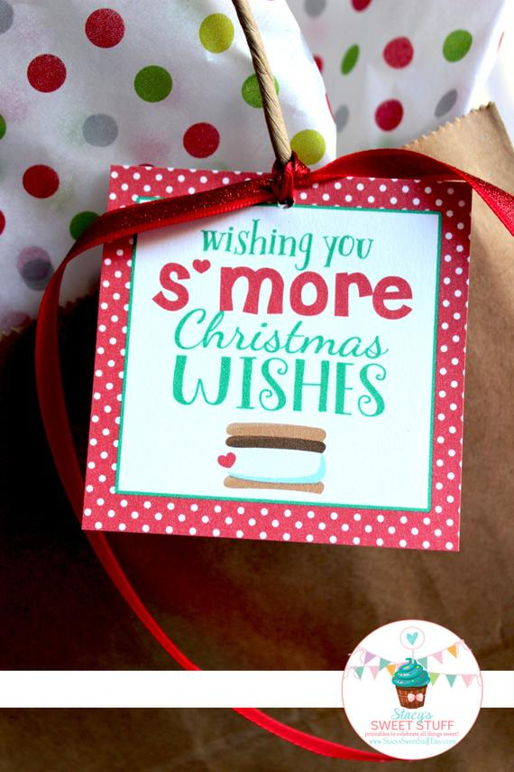 Christmas S mores Tag DIY Printable INSTANT DOWNLOAD By 