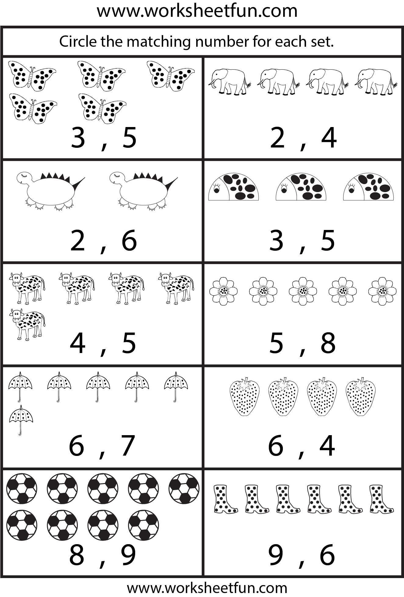 Counting Worksheets 5 Worksheets FREE Printable 