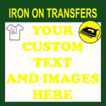 Custom Iron On T Shirt Transfer Personalised Text Quality