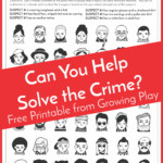 Detective Puzzle For Kids Free Printable Mystery Games