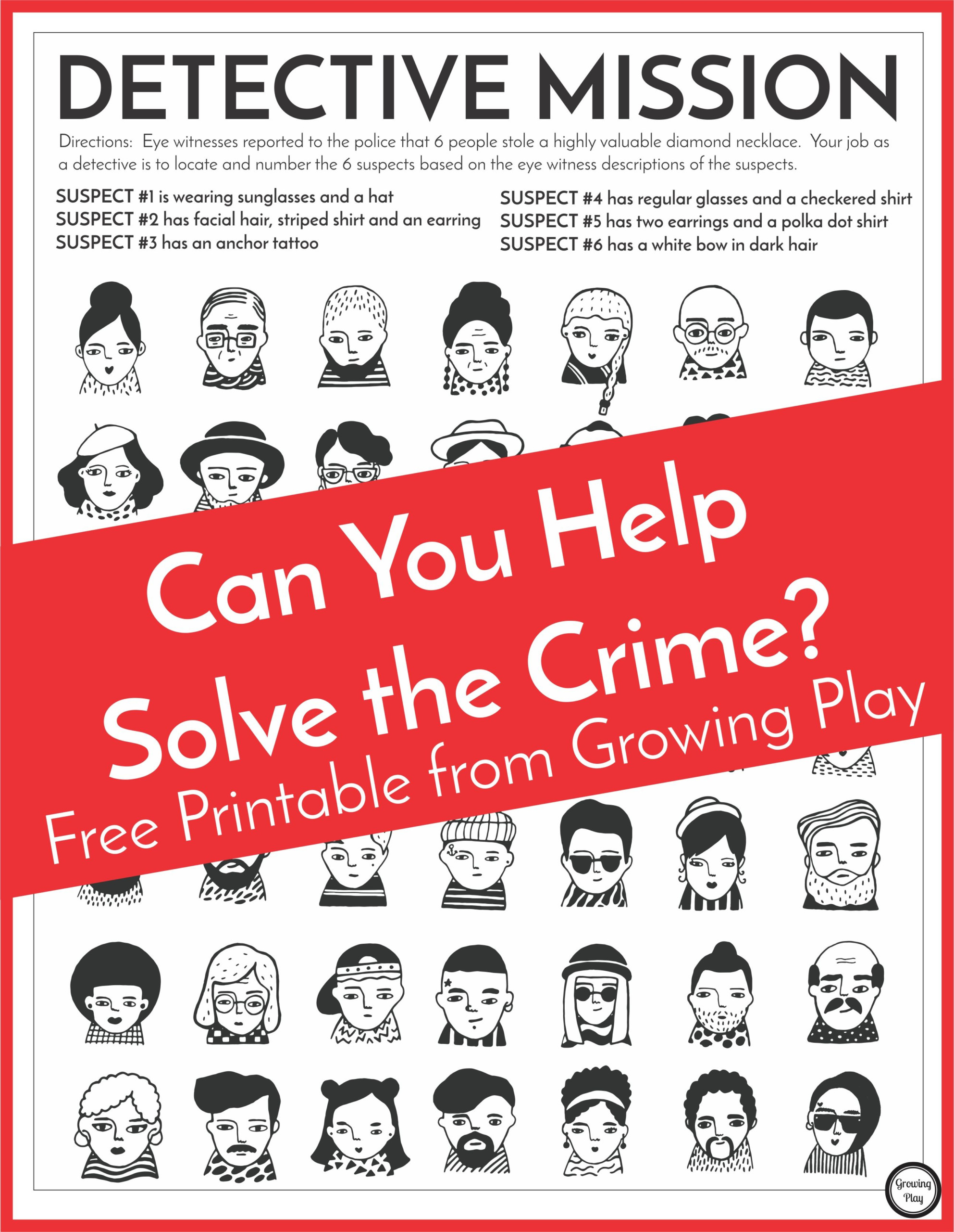 Detective Puzzle For Kids Free Printable Mystery Games 