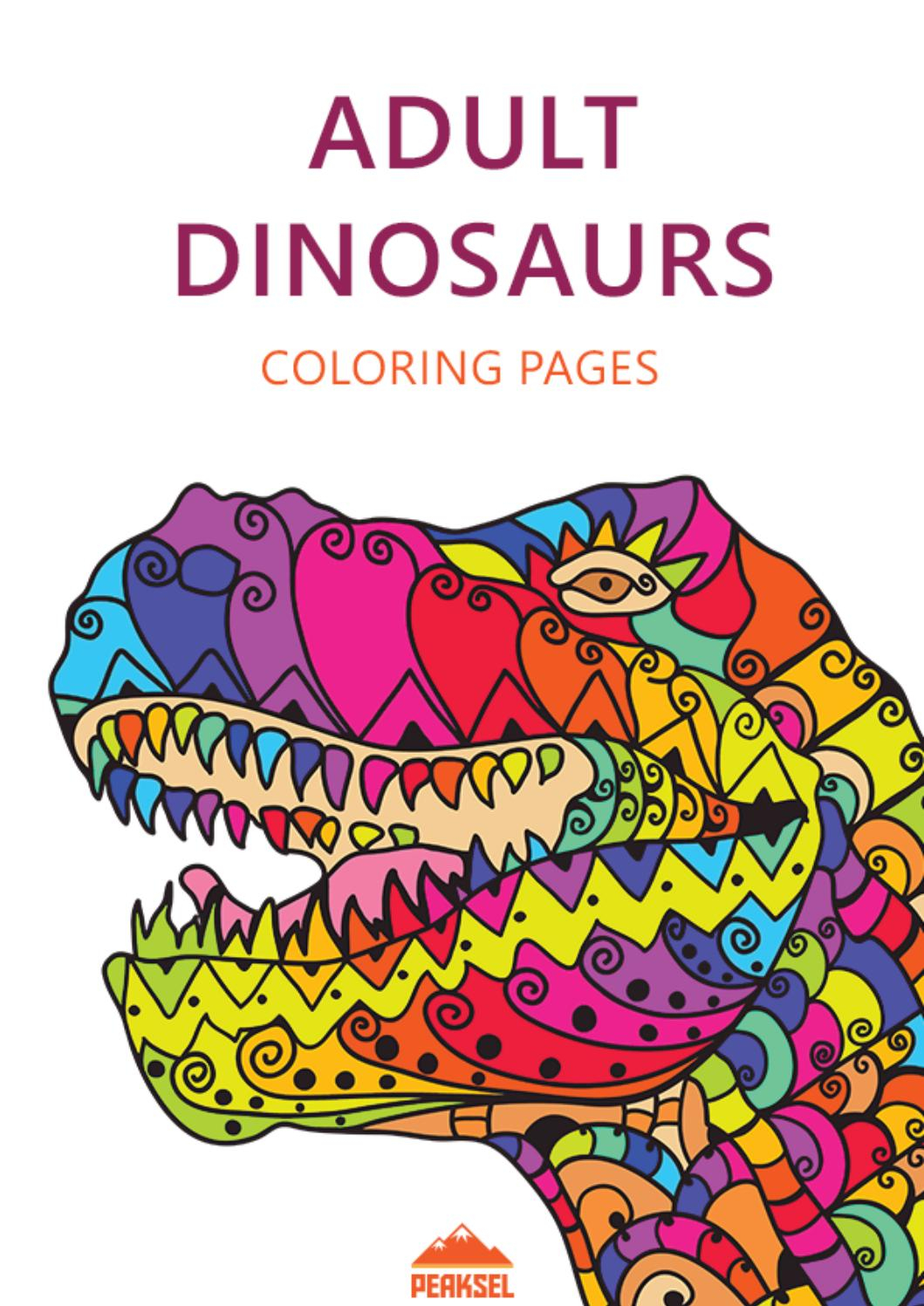 Dinosaur Coloring Pages For Adults Free Printable 
