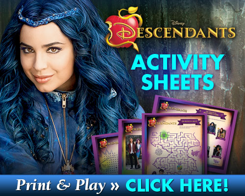 Disney Descendants Free Printables Activity Sheets 
