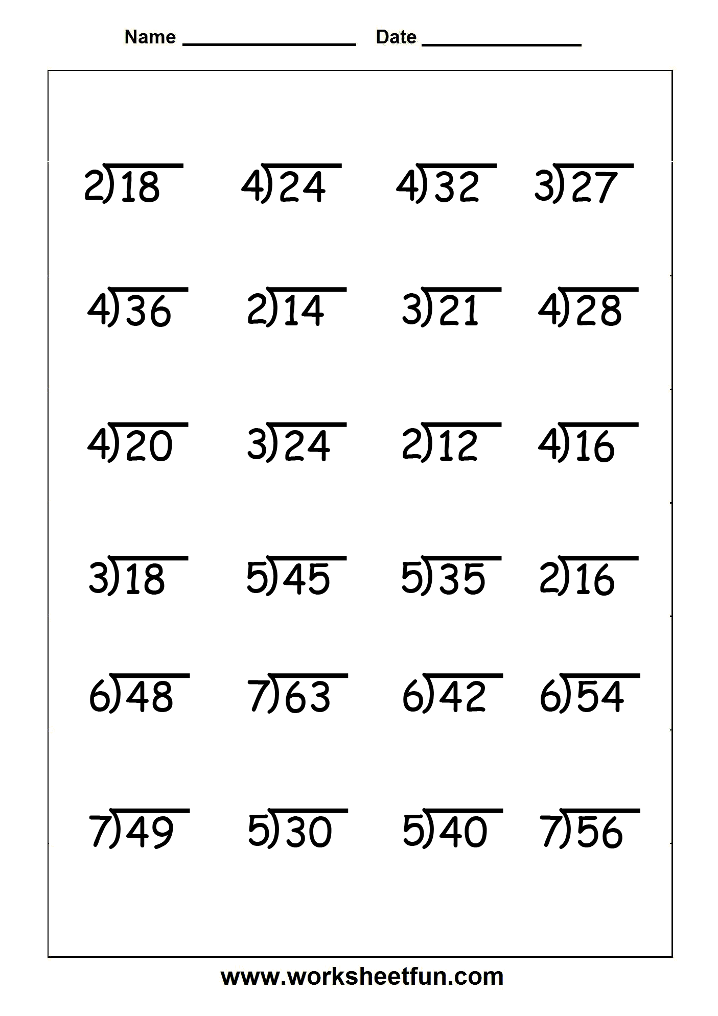 Division Worksheets 4 Worksheets FREE Printable 