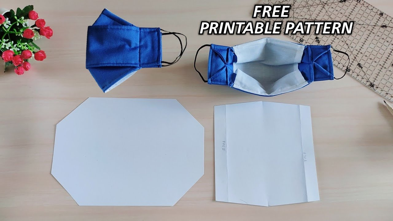 DIY 3D Face Mask With Filter Pocket Free Printable 