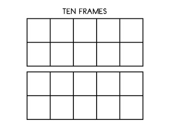 Double Ten Frame Template By Works Of Heart Teachers Pay 