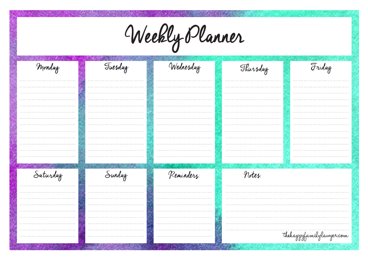 Download Your Free Weekly Planners Now 5 Designs To 