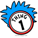 Dr Seuss Coloring Pages Thing 1 And Thing 2 Clipart