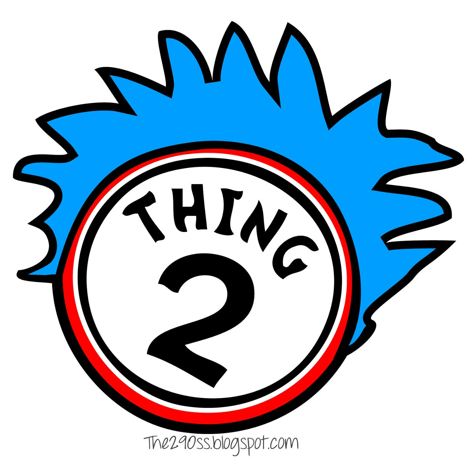 Dr Seuss Coloring Pages Thing 1 And Thing 2 Clipart 