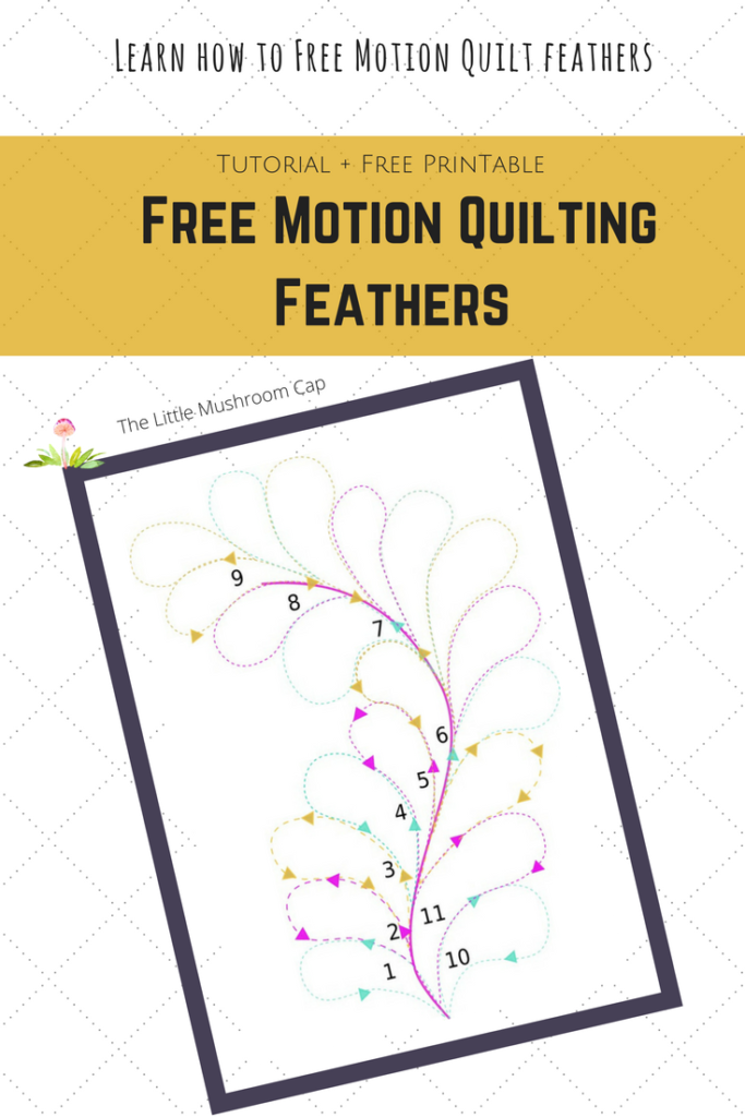 Feather Quilting Tutorial Free Printable Template The