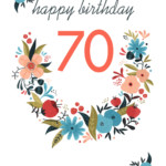 Floral 70 Free Birthday Card Greetings Island