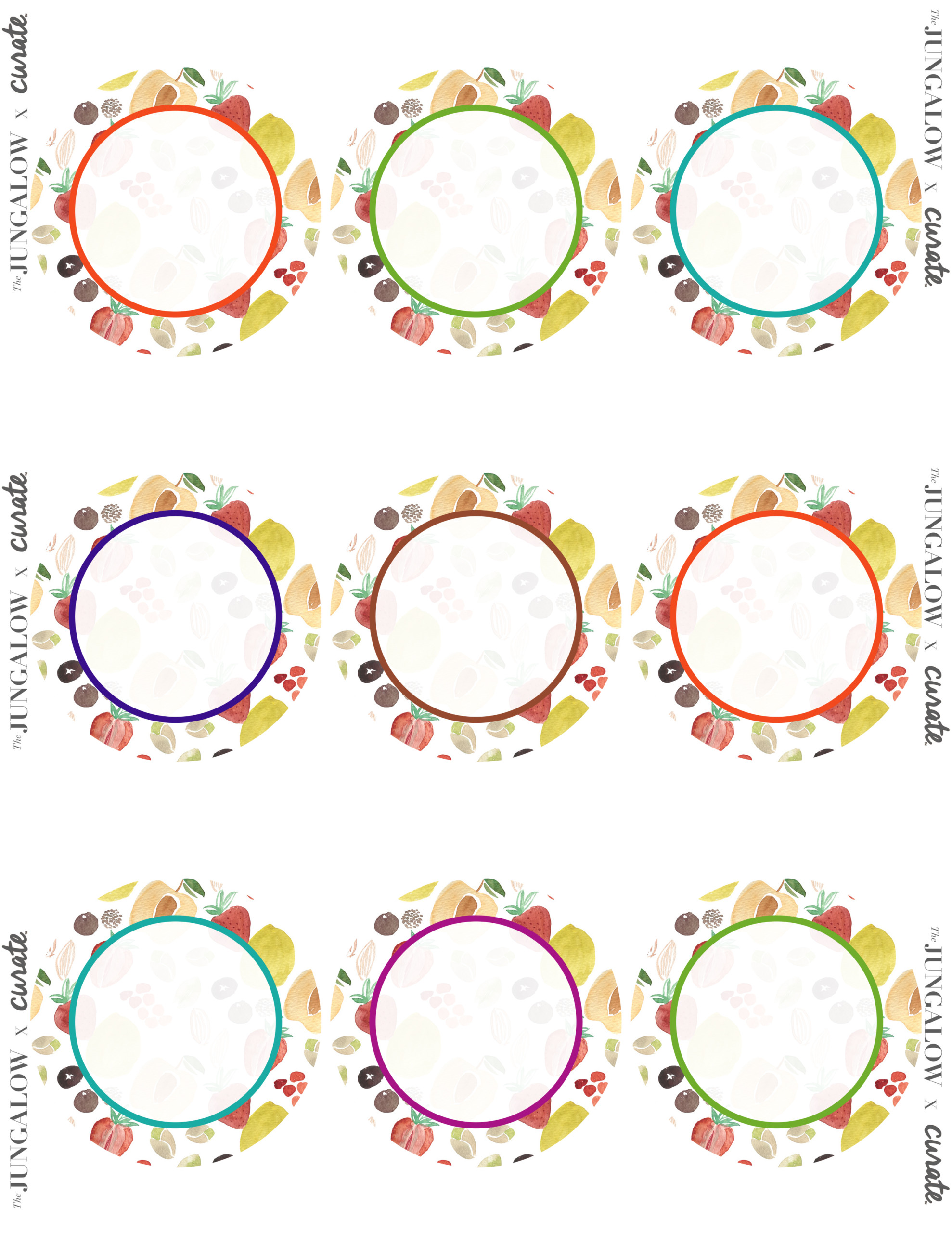 Focus On Healthy Living Free Printable Labels 