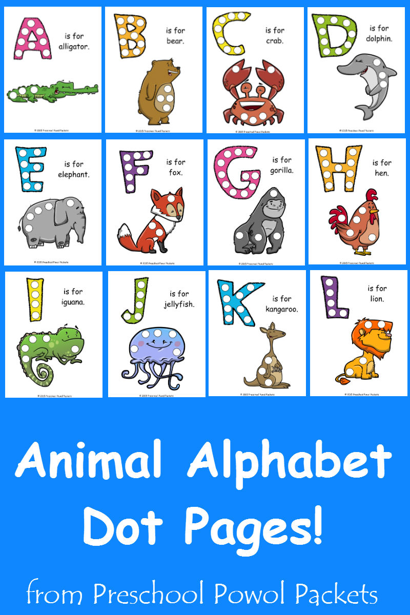  FREE A Z Animal Alphabet Dot Pages Collection 