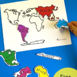 Free Continents Matching Printable