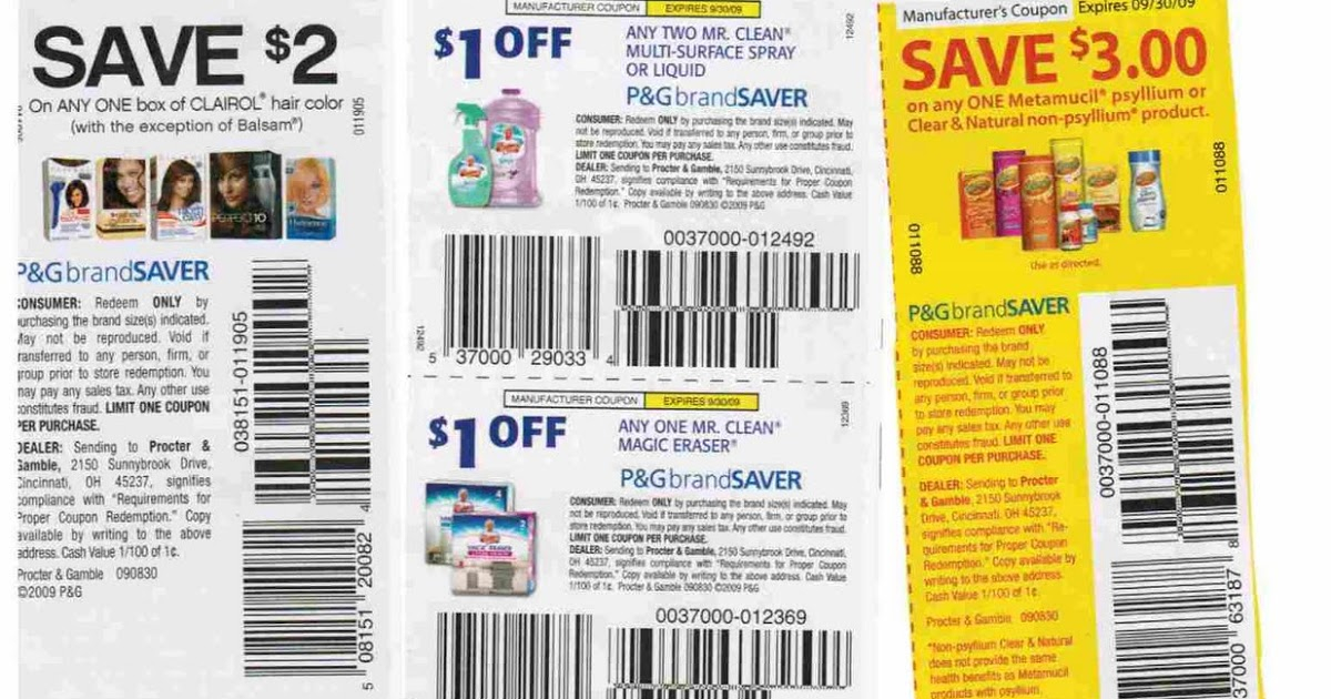 Free Coupons Online P G BrandSaver Coupons September 2009