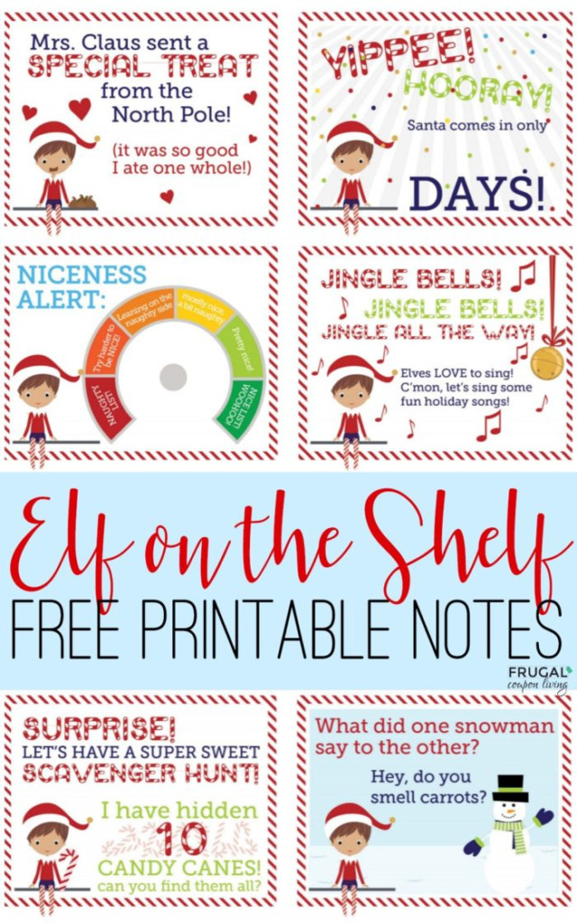 Free Elf On The Shelf Notes