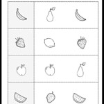 Free Fruits Matching Worksheet For Preschool Pre K Or