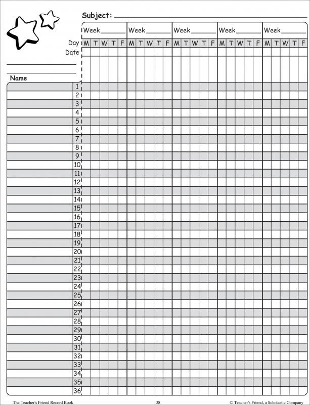 Free Gradebook Template Grade Book Template Teacher 